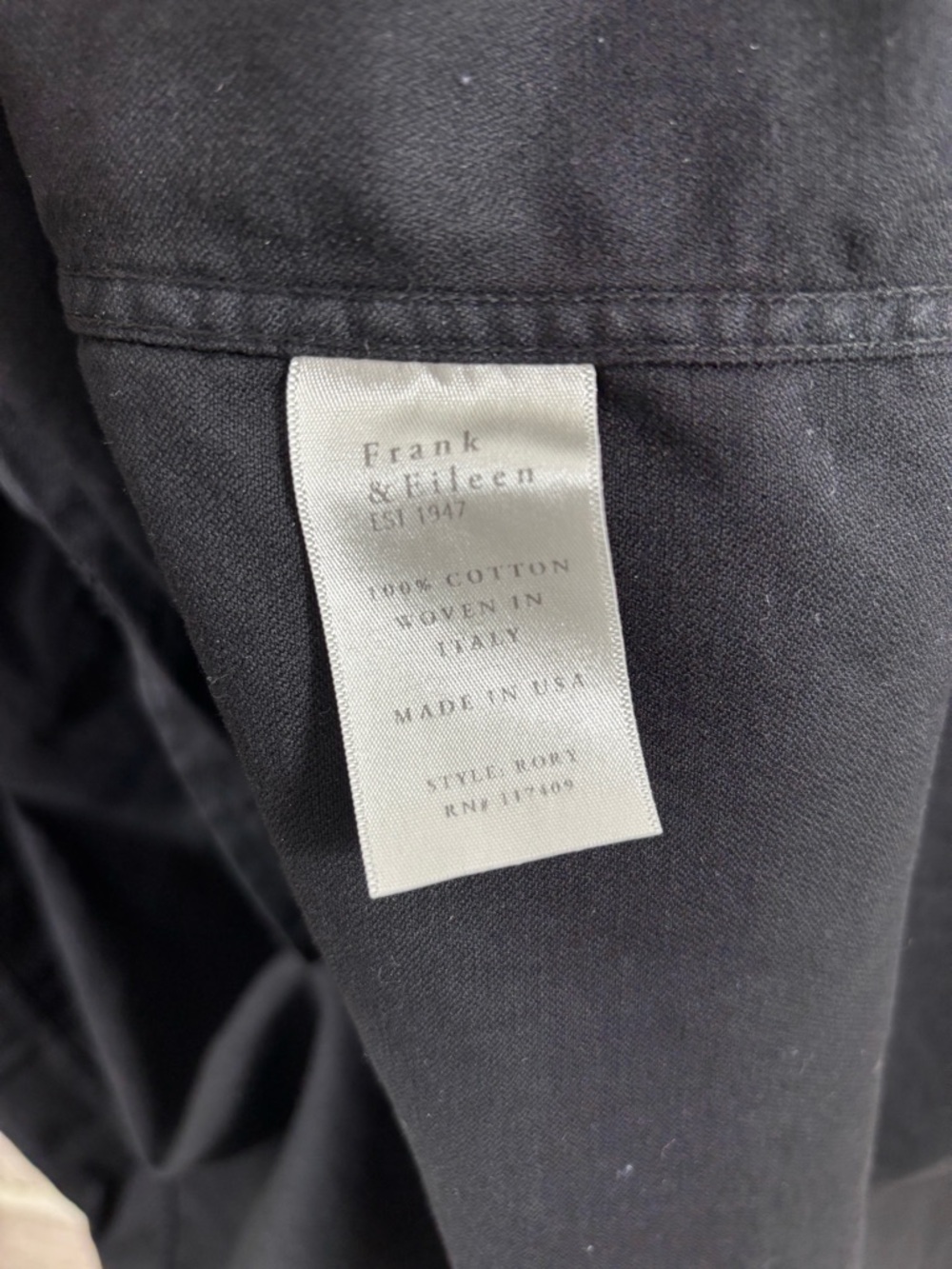 Frank & Eileen Rory Black Famous Denim Button Down Maxi Shirt Dress XXS - Picture 7 of 7
